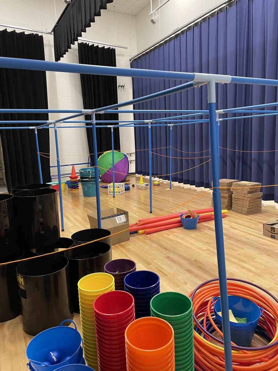 Twas the night before field day and all through the school, not a turtle was stirring, except this PE teacher 🙋🏼‍♀️ who is so excited! I can’t wait to see all those turtle smiles😃tomorrow. The games are all ready to be set up outside for some sunshine and good times. <a href="/SouthLakesEl1/">South Lakes Elementary</a>