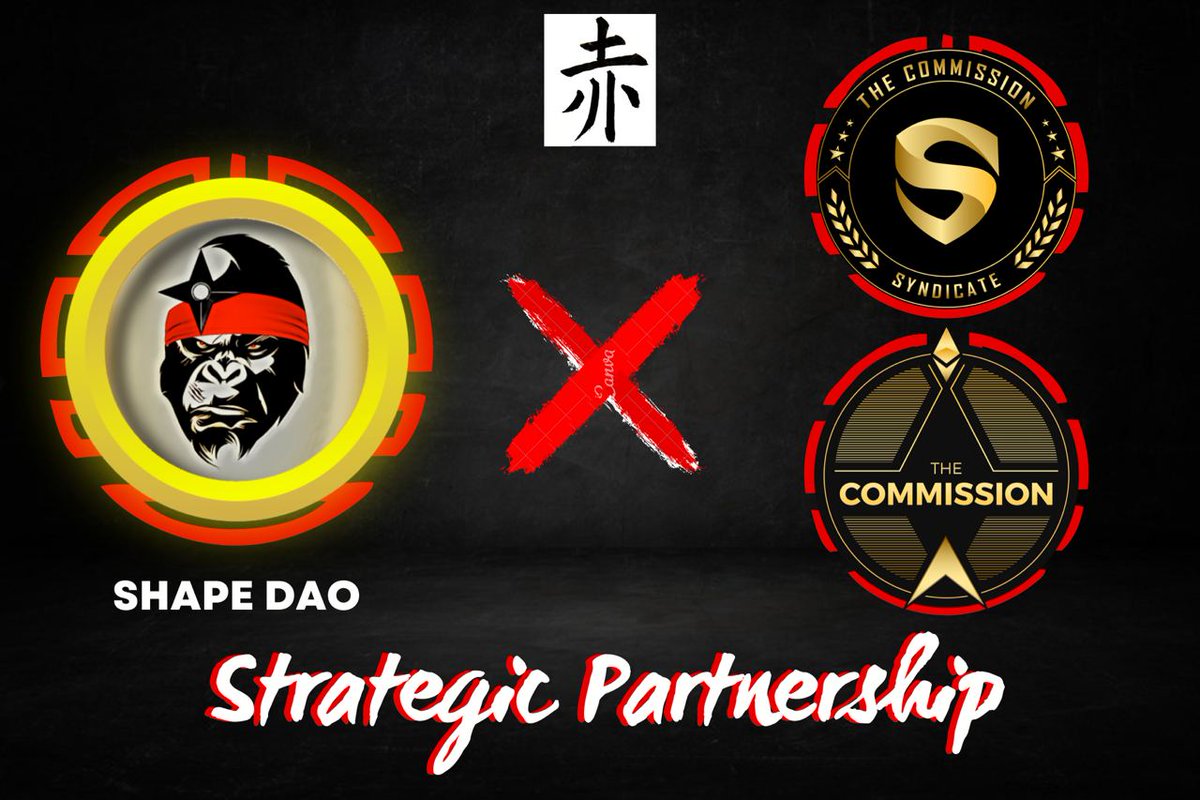 <a href="/ShapeDaoETH/">SHAPE DAO</a> is Proud to Announce Our Strategic Partnership with @TheCMSN and <a href="/TheSyndicateeth/">The Syndicate</a>!😎

🥳We're giving $100 to 3 lucky winners who:
✅Follow
✅Like/RT
✅Tag 3 friends

🚨Winners MUST have $Shape in their twitter/telegram names!

#SHAPE $CMSN $SYNDC #COMISSION #SAITAMA