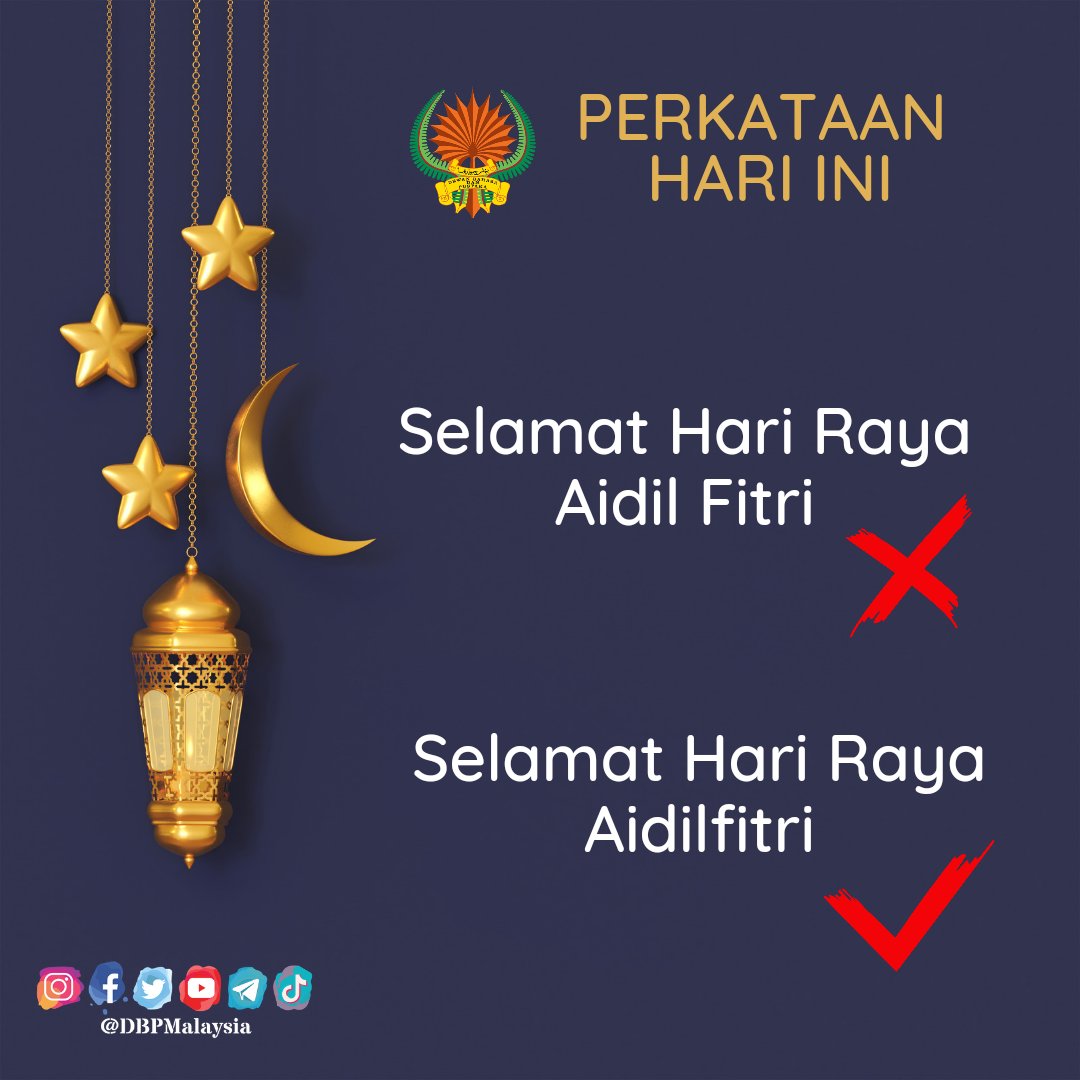 DBPMalaysia's tweet photo. Perkataan Hari Ini

#SelamatHariRaya
#BahasaJiwaBangsa https://t.co/wY916f6rGL