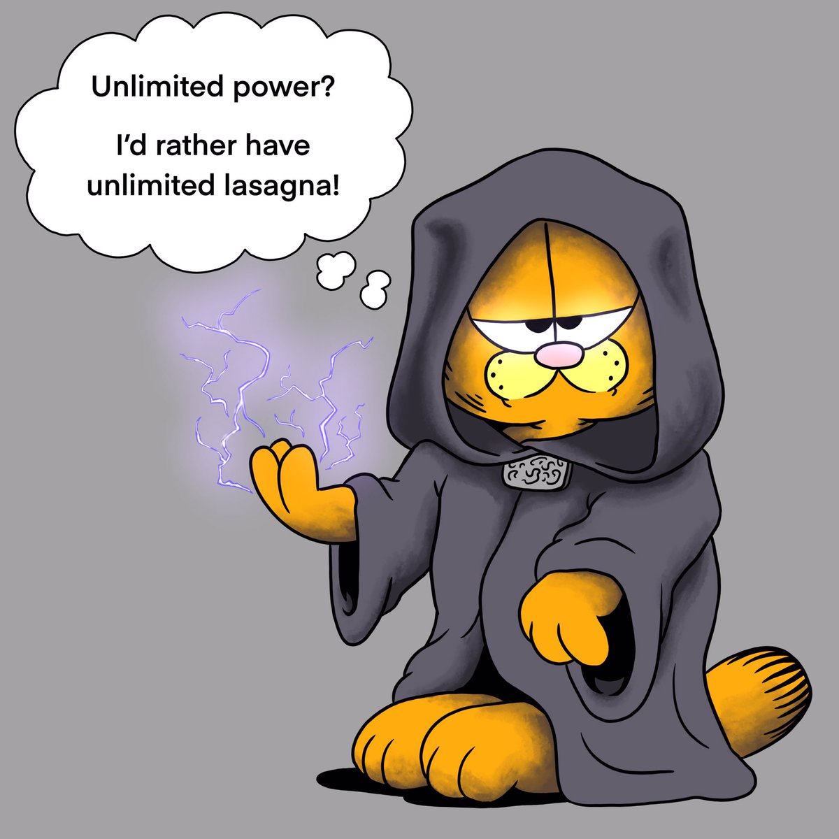 TanJHenry's tweet photo. @garybarkerart sorry for the repeating tags. I misspelled lasagna… which was embarrassing o my part. 

#Garfield #art #palpatine #StarWars https://t.co/PmFAWAUYLK
