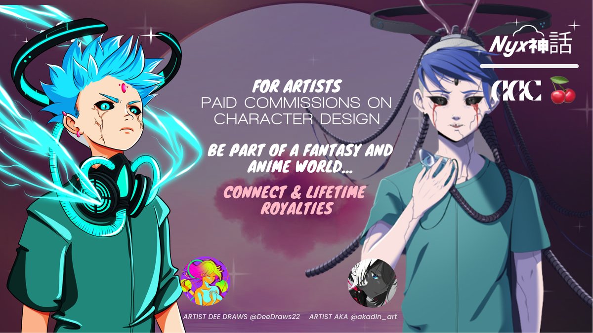 NyxMythStudio's tweet photo. GM,

Here is the April 28 Cloud Report!

We've seen 6 Anime artists join the Collective.
One artist joined the NYX team.

Looking for roles:
- Mod
- Fantasy novel editor
- WebFlow front-end dev
- Animal/Beast concept artist
- Background artist (anime)
- Legal counsel

1/ https://t.co/F91BdTw24X
