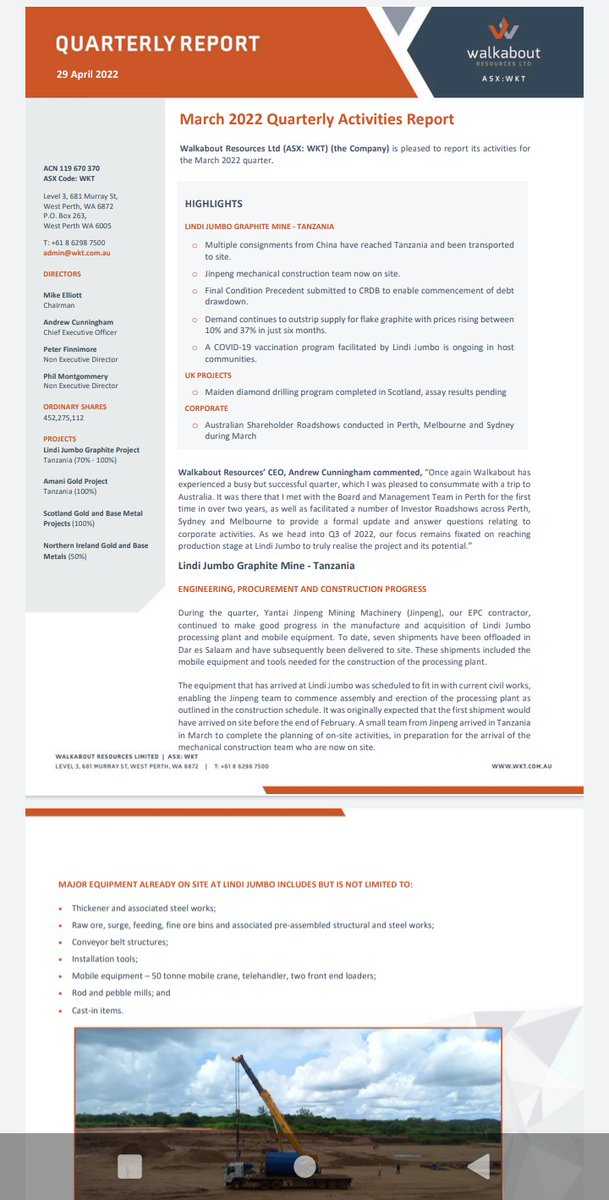 BULLReturns's tweet image. $WKT $110m cap Vs $150m cashflow from 2023-2025 and 20yr plus resource life, sp target range 50-65c through 1H 2023. #expandablegraphite #graphite