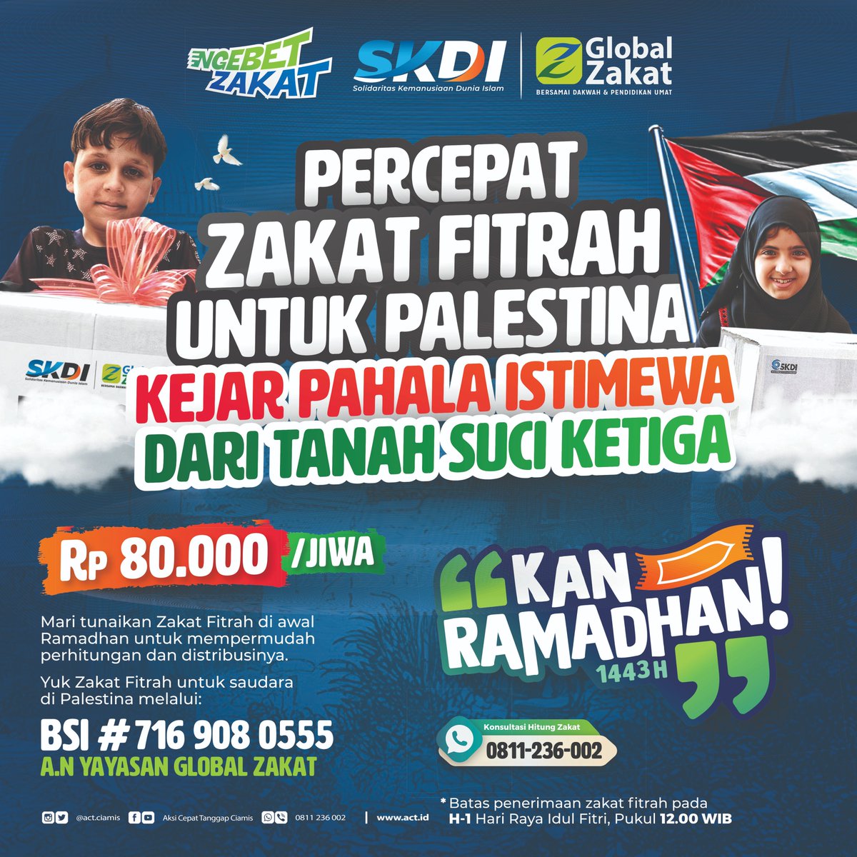 ciamis.indonesiadermawan.id/SedekahLailatu…

Atau bisa juga melalui rekening a.n Aksi Cepat Tanggap
BSI # 716 415 8653
Muamalat # 152 000 7615

Informasi Aksi Cepat Tanggap:
WA: 0811-236-002
Website: act.id