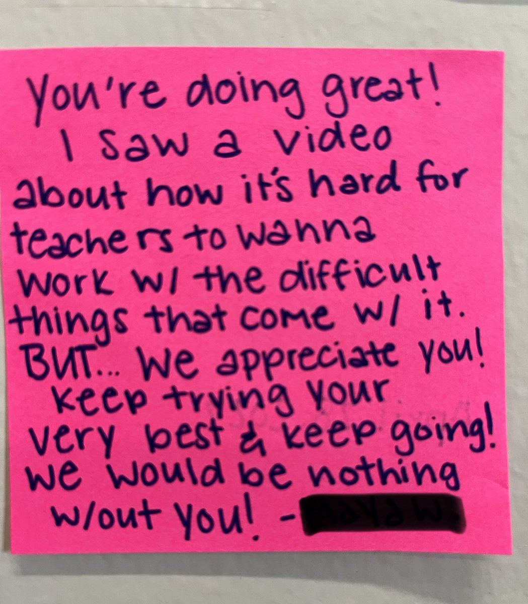 Rigginsbraves's tweet photo. I have a freshman that writes me a note weekly. Today’s note I feel like all the teachers need this right now. https://t.co/43Rxrc11Jw