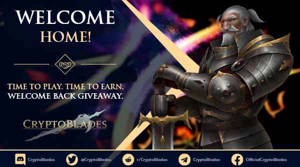 CryptoBlades's tweet photo. 💰Welcome Back Giveaway💰

🔥Cold-hard Cash, Souls, 4B. 5B, level 61 characters, #SKILL, and 5⭐️Swords Giveaway--WELCOME BACK TO #CryptoBlades!

📲The more this gets SHARED, the more we GIVE! LET'S GO!!

🚀Share and Join: https://t.co/t9j1CDzsYi

#CBisBACK #Crypto #KING #P2E https://t.co/oo4stSsVBf