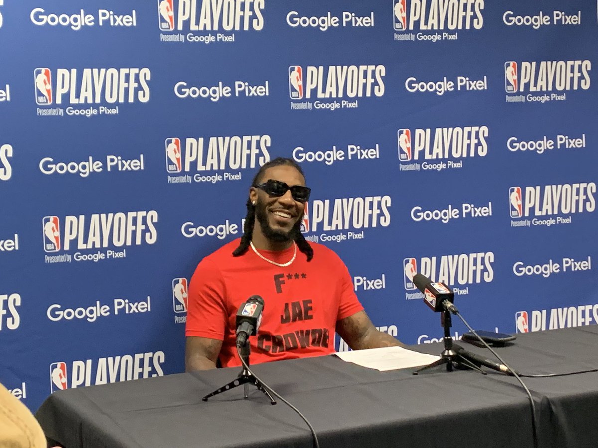 KellanOlson's tweet photo. Jae Crowder: “What’s so funny?” https://t.co/uwIbZs0Hd9
