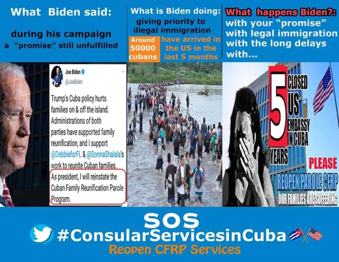 Nexy64862608's tweet photo. @POTUS Hágalo ya por la familia cubana open #ConsularServicesInCuba para todos https://t.co/HsCl31czHx