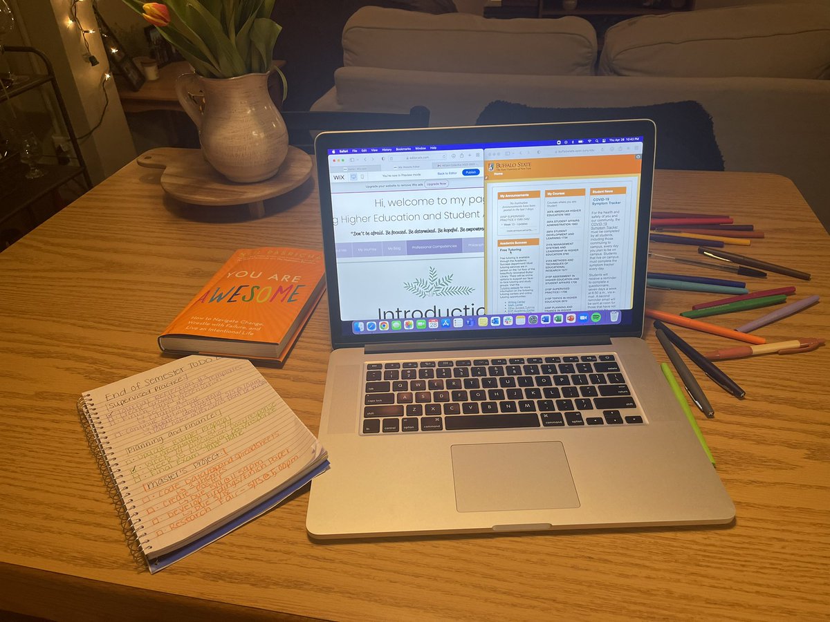 emilydimaria22's tweet photo. This seems to be where I find myself every night. There are about 2 weeks left to get all of my assignments completed before I officially have a Master’s Degree! #SAGrad #FutureSAPro 🥺🤩🥳 https://t.co/Que23SJpLX