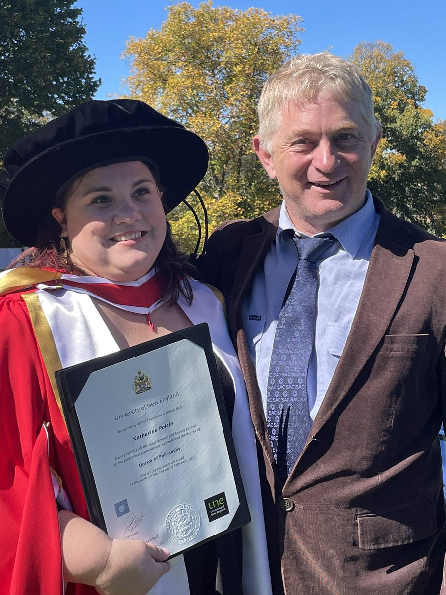 Hip Hip Hooray 🥳🎓🎉
Congratulations to Dr Katherine Polain on your PhD graduation. 
You have worked hard for this so be very proud of what you have accomplished and learnt along the way. <a href="/KPolain/">Dr Katie Polain</a> <a href="/CottonHubUNE/">OK Soil</a> #graduation2022 <a href="/UniNewEngland/">Uni of New England</a>
