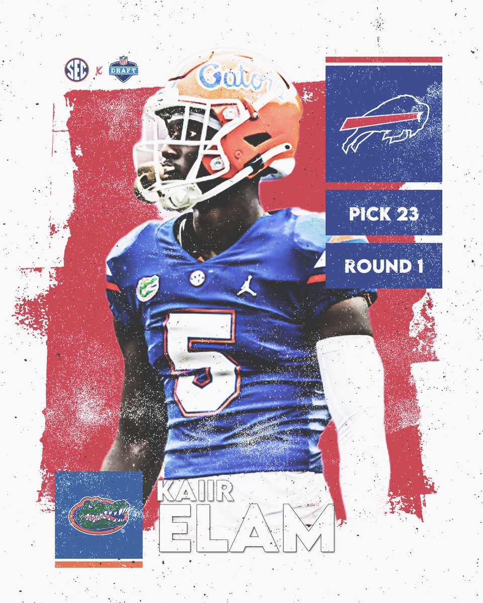 SEC's tweet photo. 𝐍𝐎. 𝟐𝟑 𝐎𝐕𝐄𝐑𝐀𝐋𝐋 🤩

@kaiirelam5 • @GatorsFB 

#SECFB x #NFLDraft https://t.co/w2Q9NXNSRA