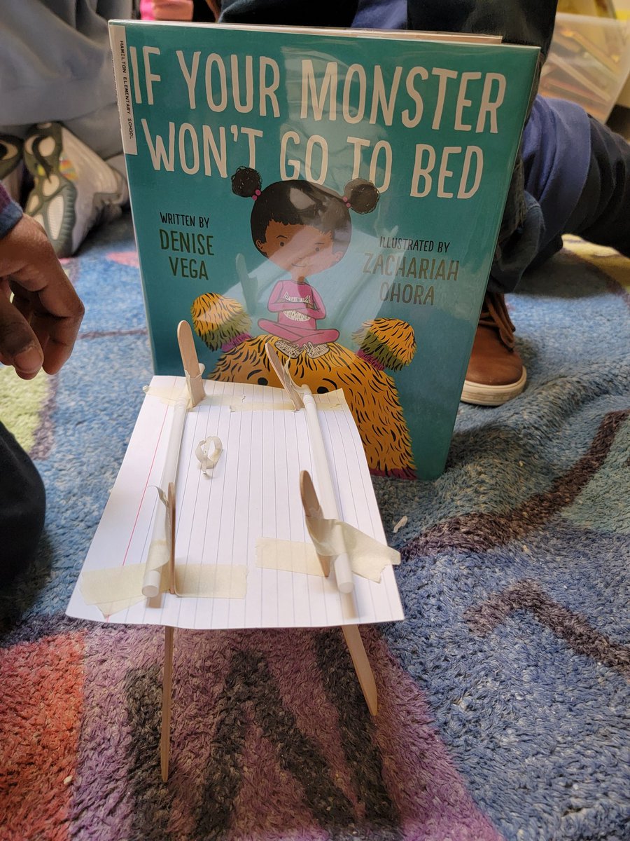 Mrs_Marotta_lib's tweet photo. STEM Library! Read aloud connecting to the 4 C's.  Can the monster fit under the bed? Pre-K SuperStars engineered amazing ideas! #STEMeducation #schenectadyrising #libraryisfun @MrsShubertsPreK @lisa_delorenzo https://t.co/oJv8IZH96D
