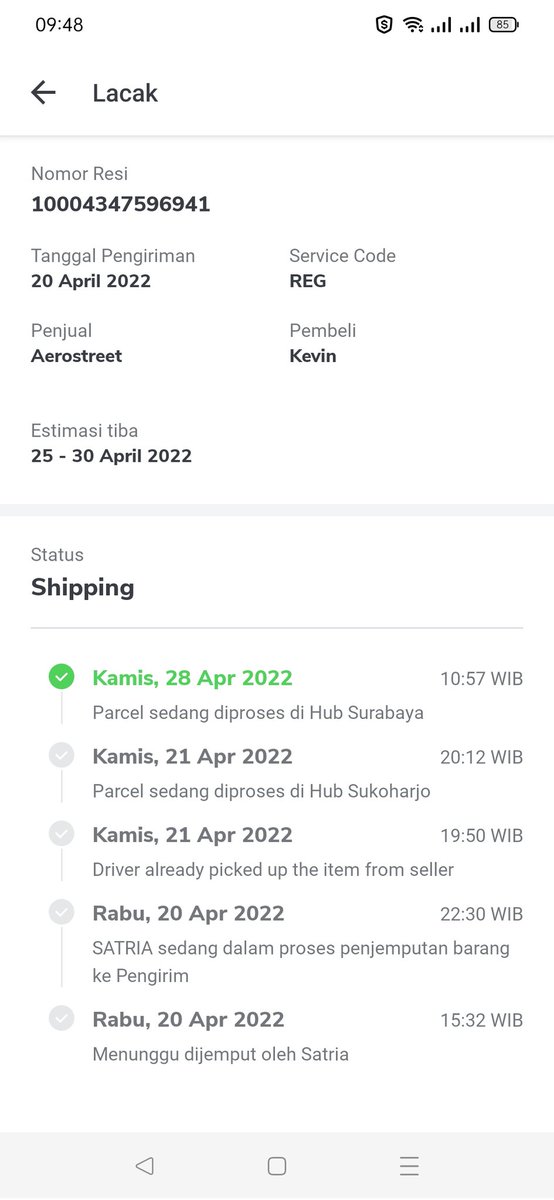 Qvinsky's tweet photo. Perbedaan @anteraja_id sama expedisi lain.. btw saya ada paket yg sama dari aerostreet, di tanggal yg 21, dtg nya juga lebih dulu... https://t.co/Ss42KJDKCU