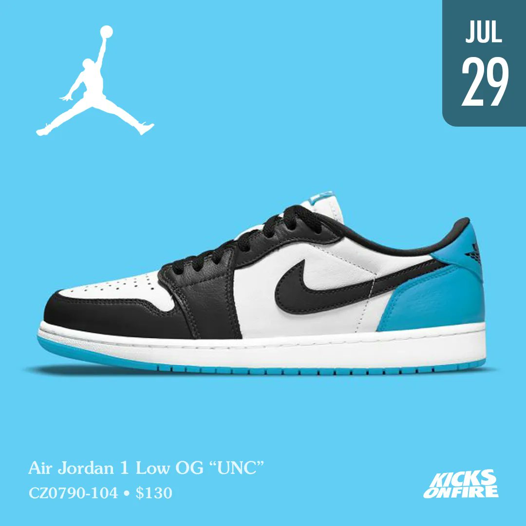 kicksonfire's tweet photo. Air Jordan 1 Low OG “UNC” need this pair in you collection ? 💦 https://t.co/08YQrDEIXW
