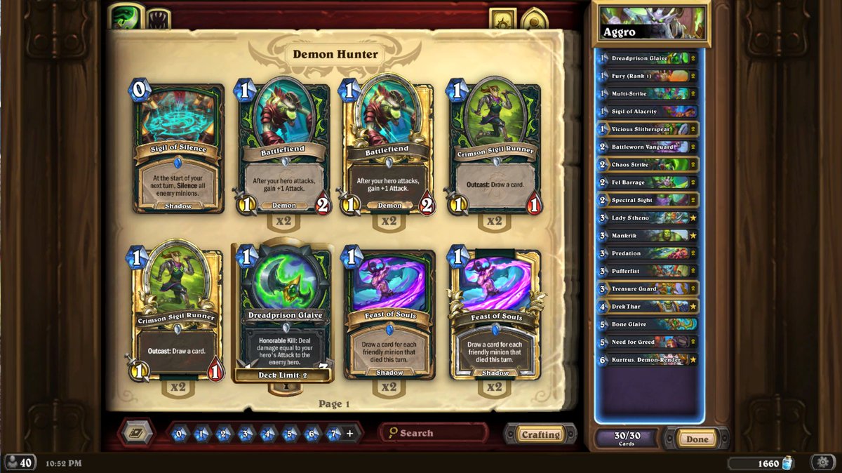Gummbiii's tweet photo. It's been a minute since I put some effort into standard, but it was nice to play during the wild Kael Druid fiasco. I climbed from ~4500 to 486 on Aggro DH with only a handful of losses.
Mostly on mobile this time around, but I'll drop the code below #Hearthstone #HSLegend https://t.co/b2Nk7pjHIG