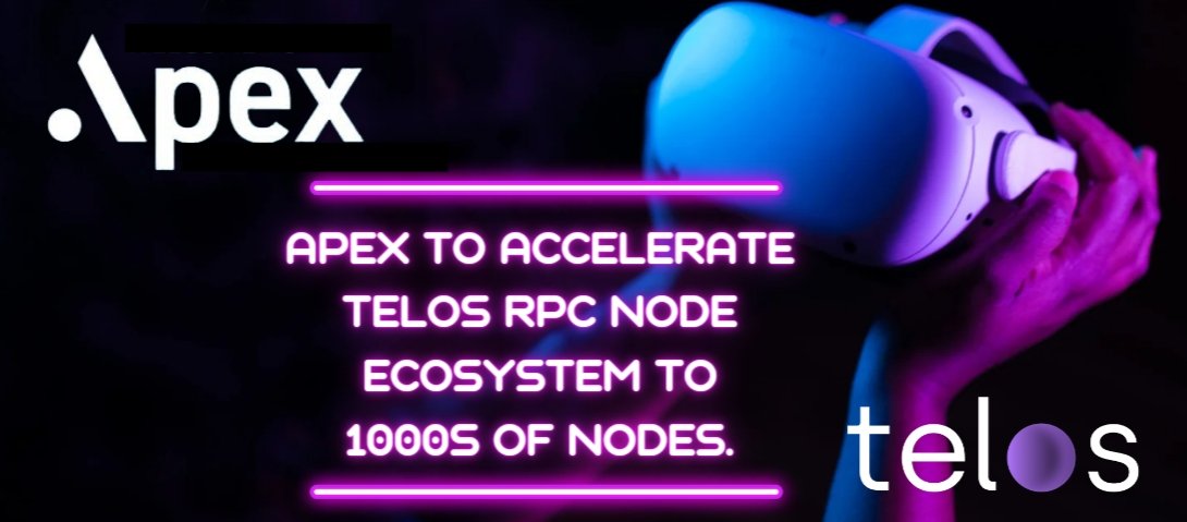 missnikkabomb01's tweet photo. With the recent partnership of @apexnodes & @HelloTelos
We wonder what is #ApexNodes and how it would boost #Telos.
#Apex is a true Node as a Service (NaaS) protocol and dedicated to empowering Web3.0 infrastructures .
Special mention @mandoct for lining this up.
$TLOS #tEVM https://t.co/IV1XJeEU9H