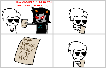 ZotoVant's tweet photo. Terezi draws Dave an epic pic
#Homestuck #Terezi_Pyrope #Dave_Strider https://t.co/5bEVVLFkru