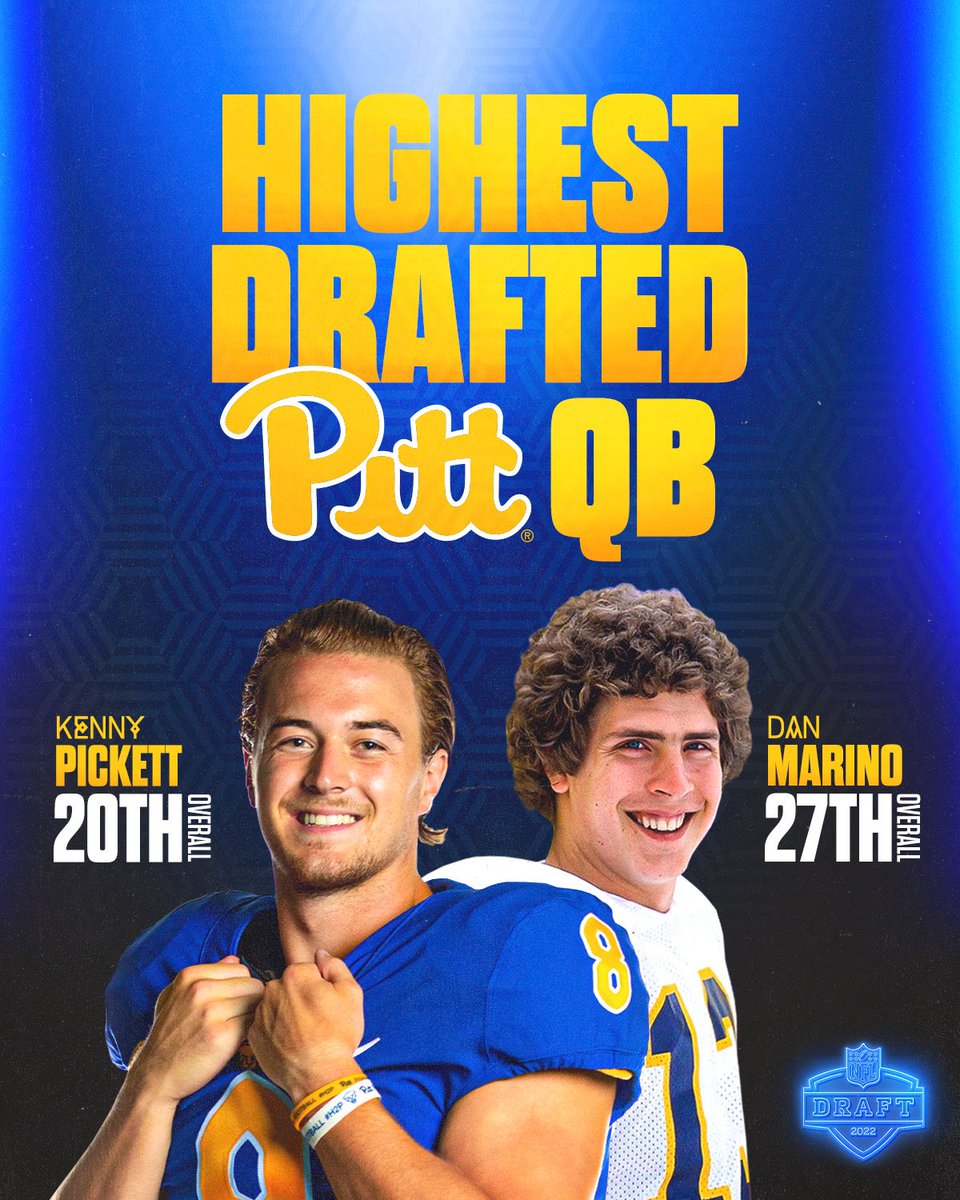 Pitt_FB's tweet photo. Pretty good company.

This time, the Pitt QB stays home.

@KennyPickett10 🤝 @Steelers

#H2P » @NFL https://t.co/VLuEpRQvsW