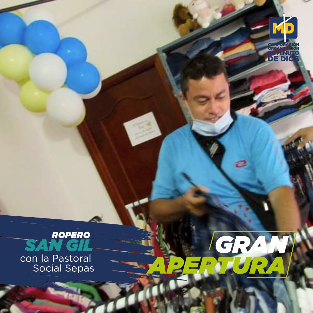 MinutodeDios's tweet photo. ¡Seguimos ampliando nuestra gestión! 👏🏻
Gracias al apoyo de la Pastoral Social Sepas de San Gil hemos logrado abrir un nuevo Ropero MD en San Gil 👏🏻😊
#MinutodeDios #Incondicionales #BancodeRopa #Roperos #Ropa #donaciones https://t.co/b038iSGL9t