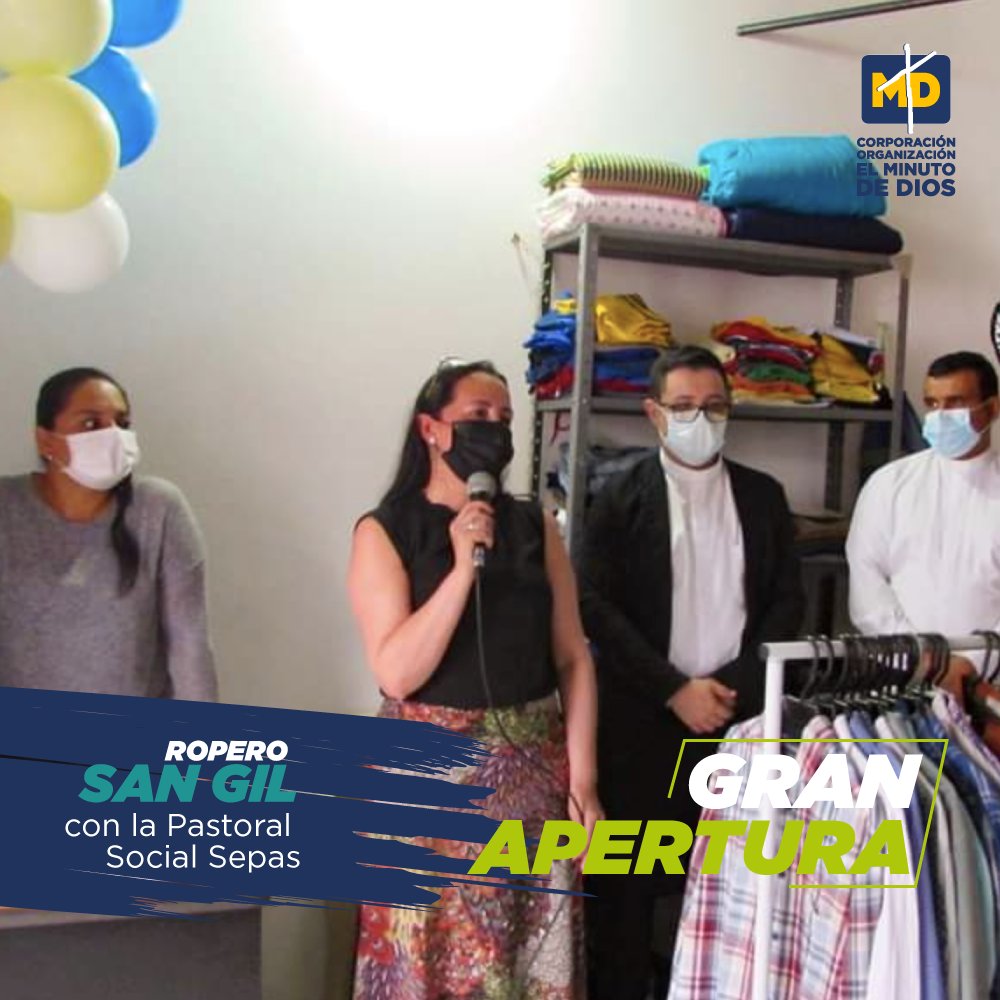 MinutodeDios's tweet photo. ¡Seguimos ampliando nuestra gestión! 👏🏻
Gracias al apoyo de la Pastoral Social Sepas de San Gil hemos logrado abrir un nuevo Ropero MD en San Gil 👏🏻😊
#MinutodeDios #Incondicionales #BancodeRopa #Roperos #Ropa #donaciones https://t.co/b038iSGL9t