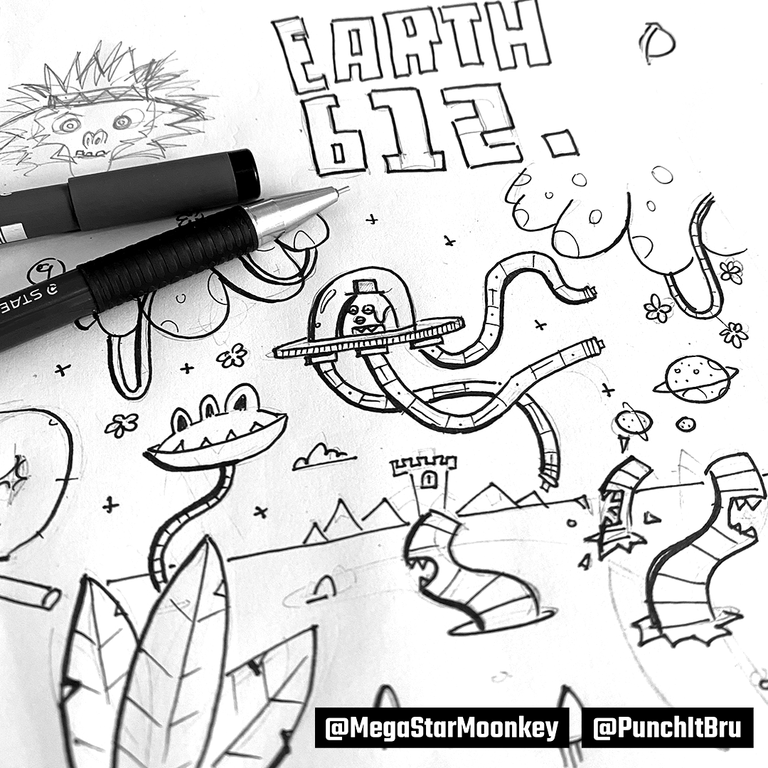MegastarMoonkey's tweet photo. A sneak peek into Metaverse 612 🐵🌴🦖🍄💣 

#PunchItBru #RetroGame #Web3 https://t.co/Y5P58d0MOL