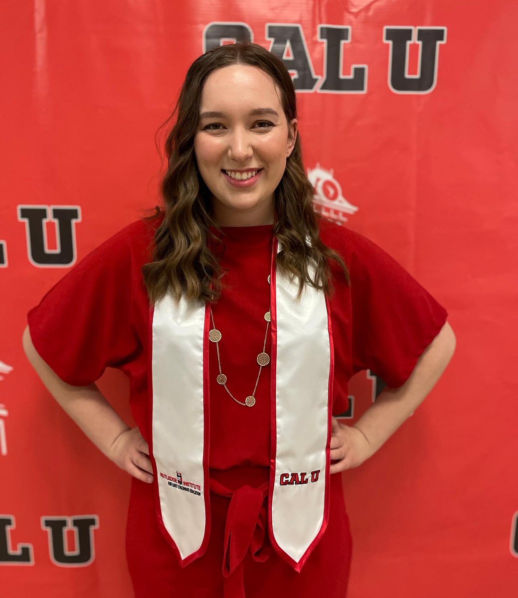 MissGracePinto's tweet photo. I am one of the first graduating class of Rutledge Institute Scholars for Early Childhood Education. I am honored for having a tuition-free education with exceptional early childhood experiences. ❤️🖤 @CalUofPA #rutledgeinstitute #futureteacher #graduate #education @CalTimes https://t.co/b1aYqcqY3u