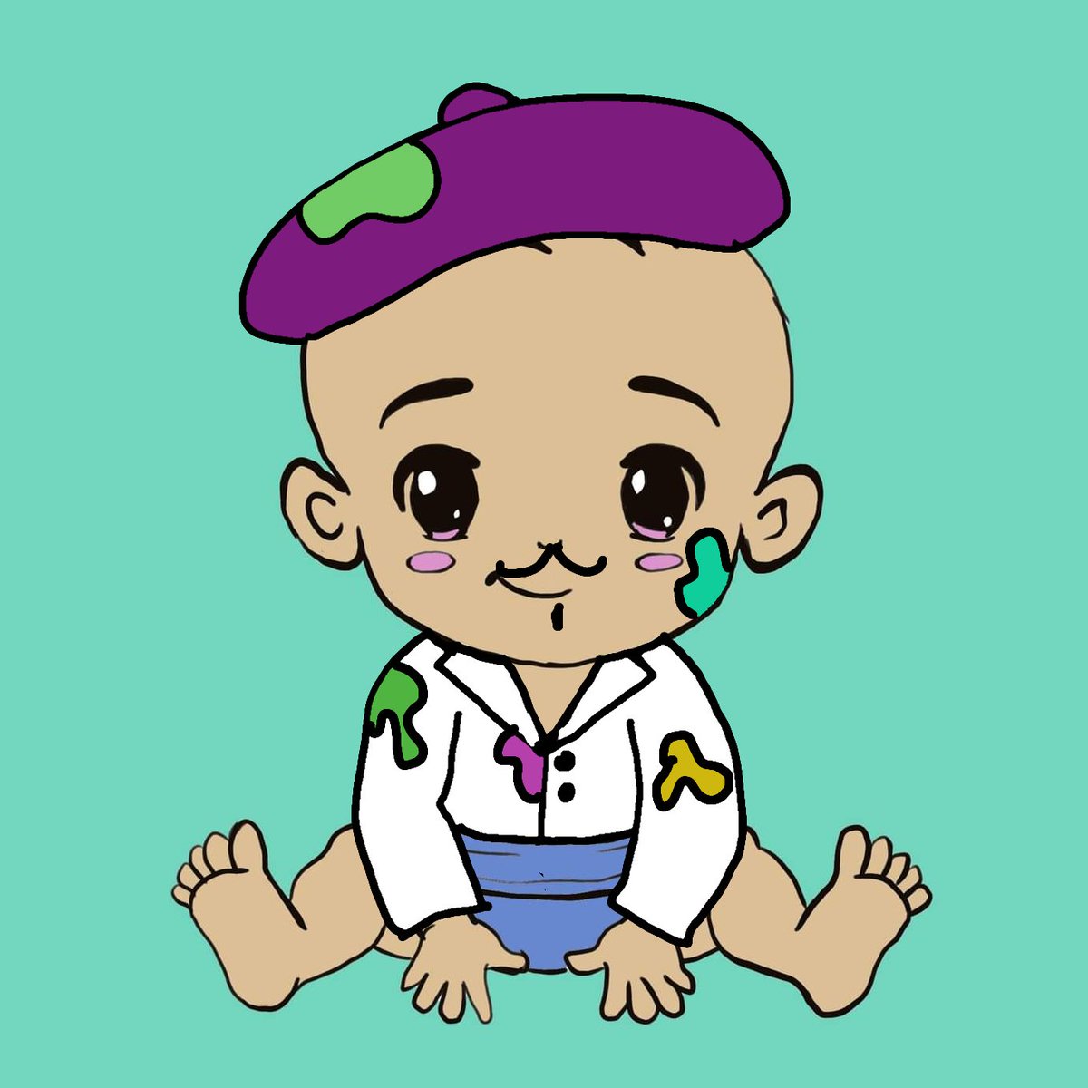 ONe_S00's tweet photo. @SomeCooljpegNFT I Like it. Picasso. Onesie squad is representing the crypto babies #onesiesquad #NFT #cryptobabies https://t.co/UkAk4RMFZU