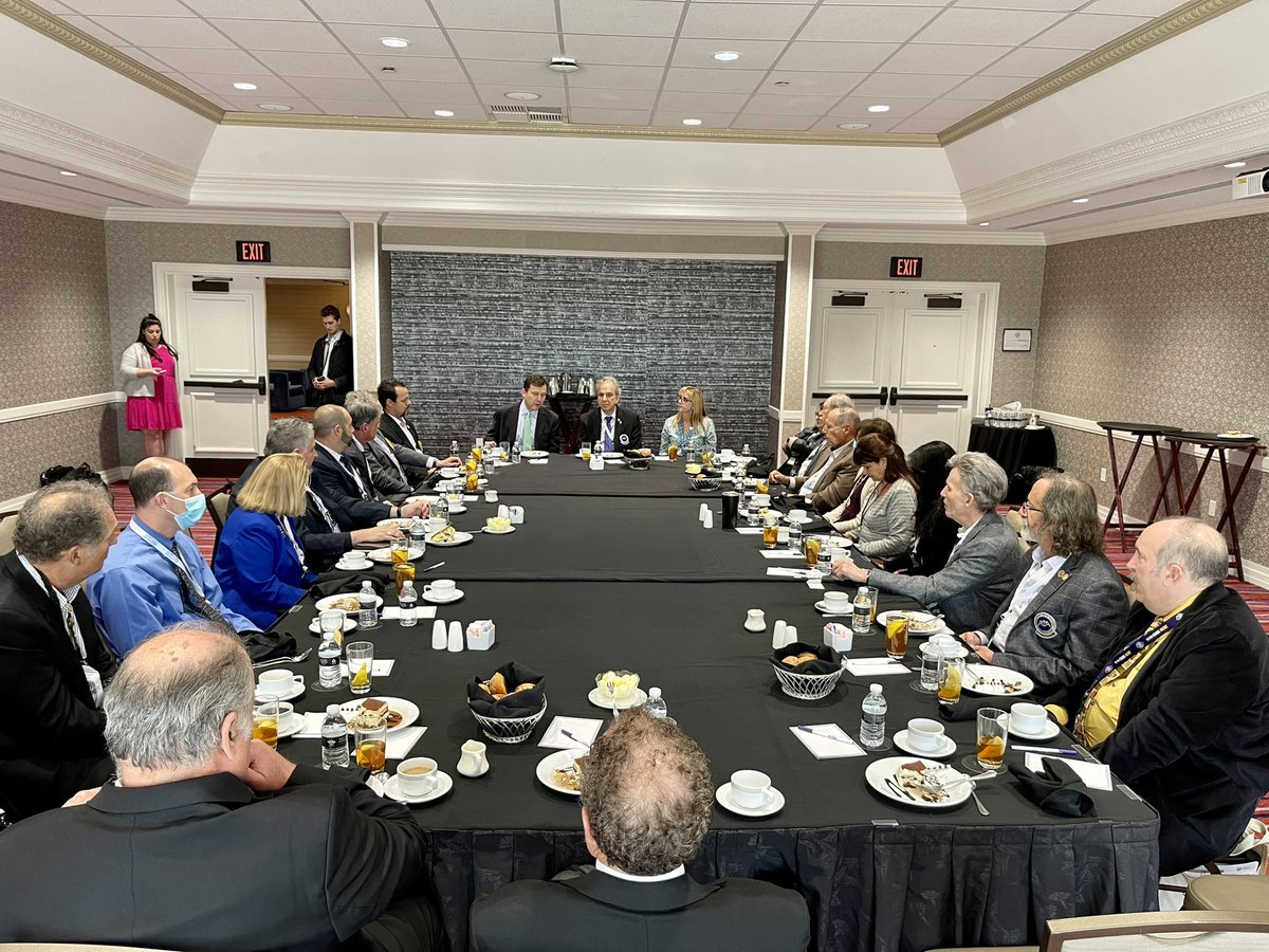 njosteopathic's tweet photo. Day two of #AROC2022 had many highlights including @aoafordos President, Joseph Giaimo, DO to Senator Tom Kean attending the convention with #NJAOPS past presidents and #executive committee to having two successful tracks of CME lectures. Looking forward to day three tomorrow! https://t.co/Og8P33EJJg