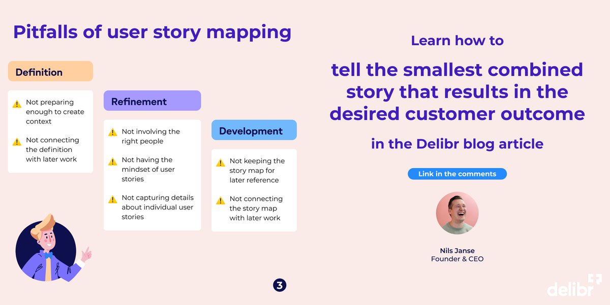 How can we tell the smallest combined story that results in the desired customer outcome? 🤔 Story map it!

Link to full blog article 👉 delibr.com/post/guide-to-…