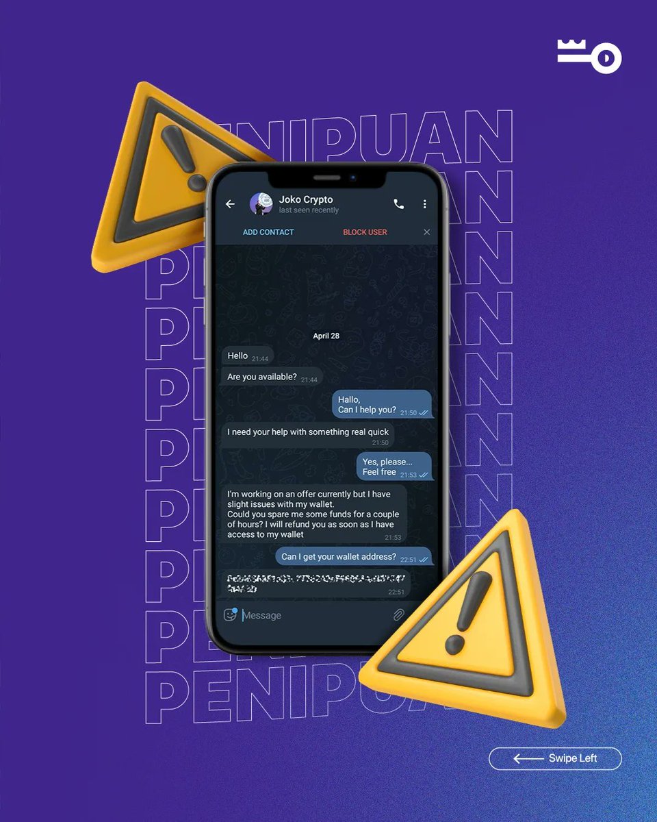 Kuncicoin_id's tweet photo. Reminder buat temen-temen semua! 
Hati-hati percobaan penipuan yang mengatasnamakan @JokoCryptoReal maupun @Kuncicoinglobal 

Mampir ke postingan terbaru KunciCoin di Instagram untuk detail informasinya

Instagram post : https://t.co/8uh9AaupYJ https://t.co/HA2lHOZGBz