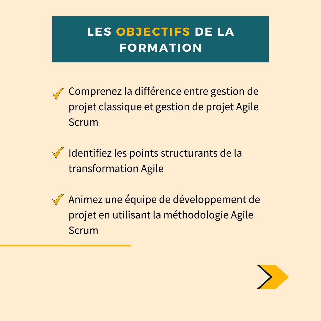 FormationSimero's tweet image. [7/8]
1 fois par semaine, retrouvez une présentation de nos formations !
Aujourd’hui c’est au tour de la Gestion de Projet Agile Scrum ! Une formation 100% à distance et en ligne accompagnée par un coach spécialisé 😉  : bit.ly/3OJK9Dw 
#formationscrum #formationagile