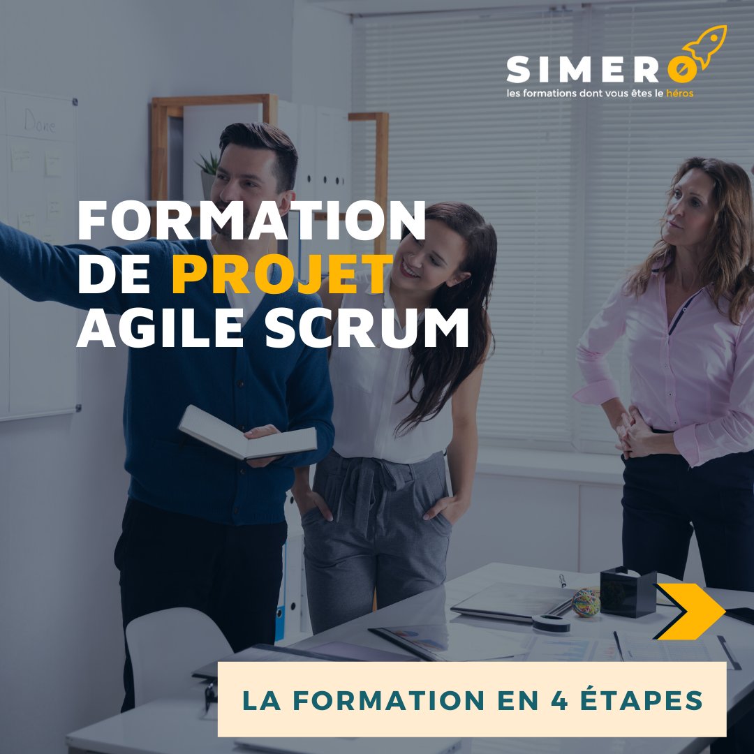 FormationSimero's tweet image. [7/8]
1 fois par semaine, retrouvez une présentation de nos formations !
Aujourd’hui c’est au tour de la Gestion de Projet Agile Scrum ! Une formation 100% à distance et en ligne accompagnée par un coach spécialisé 😉  : bit.ly/3OJK9Dw 
#formationscrum #formationagile