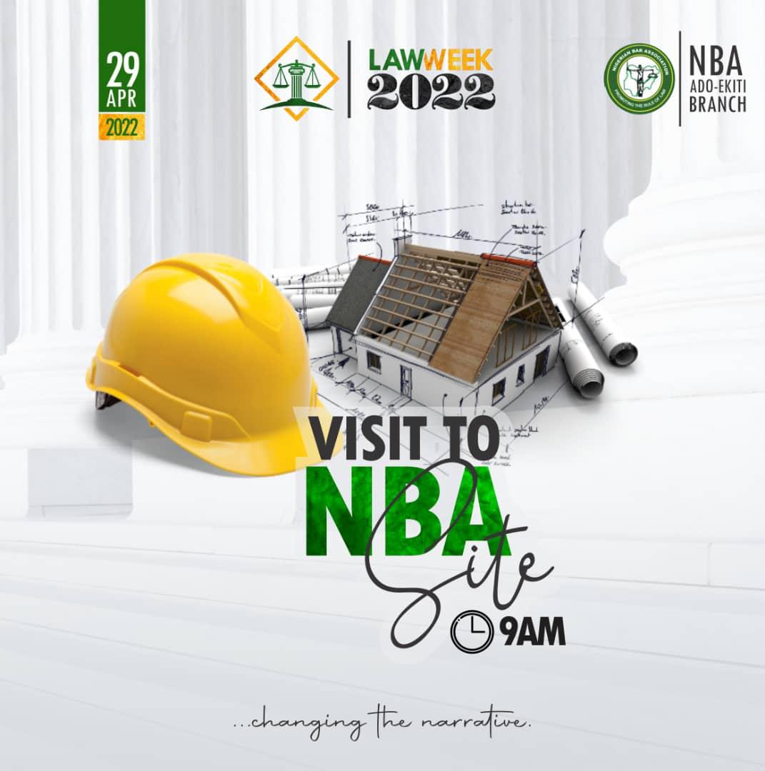 NBAAdoBAR's tweet photo. *VISIT TO THE NBA HOUSE, ADO-EKITI BRANCH SITE*

Learned Silks,
Dear Colleagues ,

The visit to the NBA House is scheduled for this morning to hold as follows;

*Time*: 10am
*Venue*: NBA House Ado-Ekiti Branch Site https://t.co/ttAJesPboE