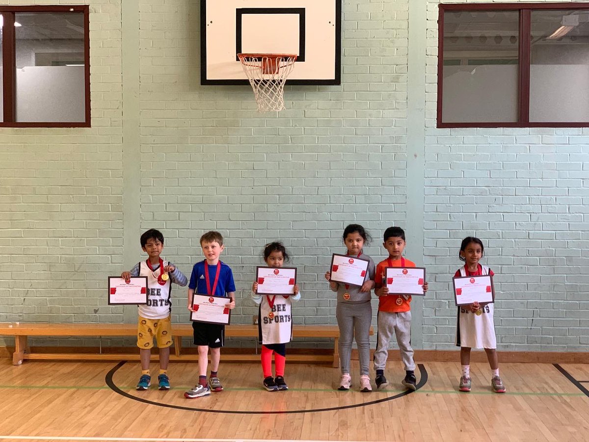 BeeSportsUK's tweet photo. BeeSports Woking - Jan 2022 term end celebration. Well done. #kidsactivities #Woking #basketball #kidsbasketball https://t.co/S3wl3DKVKK