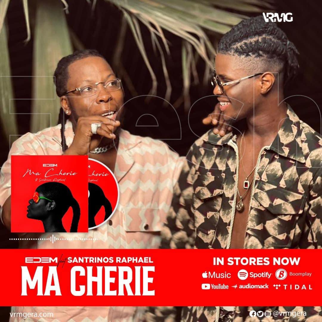 #MaCherie is OUT!

<a href="/iamEdem/">Edem Goget’em</a> ft. <a href="/ESantrinos/">Santrinos Raphael</a>
Prod: <a href="/MasterGarzy/">MIX MASTER GARZY</a>
Design: <a href="/ShuggaCreatives/">Shugga Creatives</a>
Dir: <a href="/TheKofiGo/">Kofigo</a>
Video @TMadeInAfrica

1 #AppleMusic - apple.co/3OO1URR
2 #Audiomack - bit.ly/3FcZfgt
3 #Boomplay - bit.ly/3koocM4
4 #Spotify -  spoti.fi/3KsNEdO