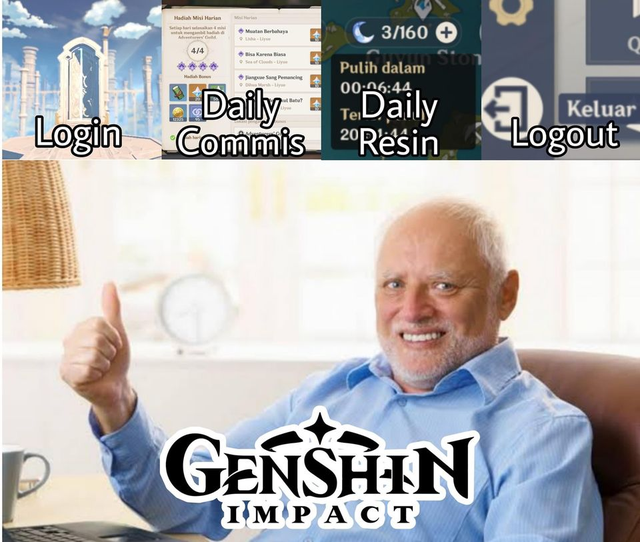 GenshinMemes's tweet photo. The genshin gameloop https://t.co/NIsM5jVaOp