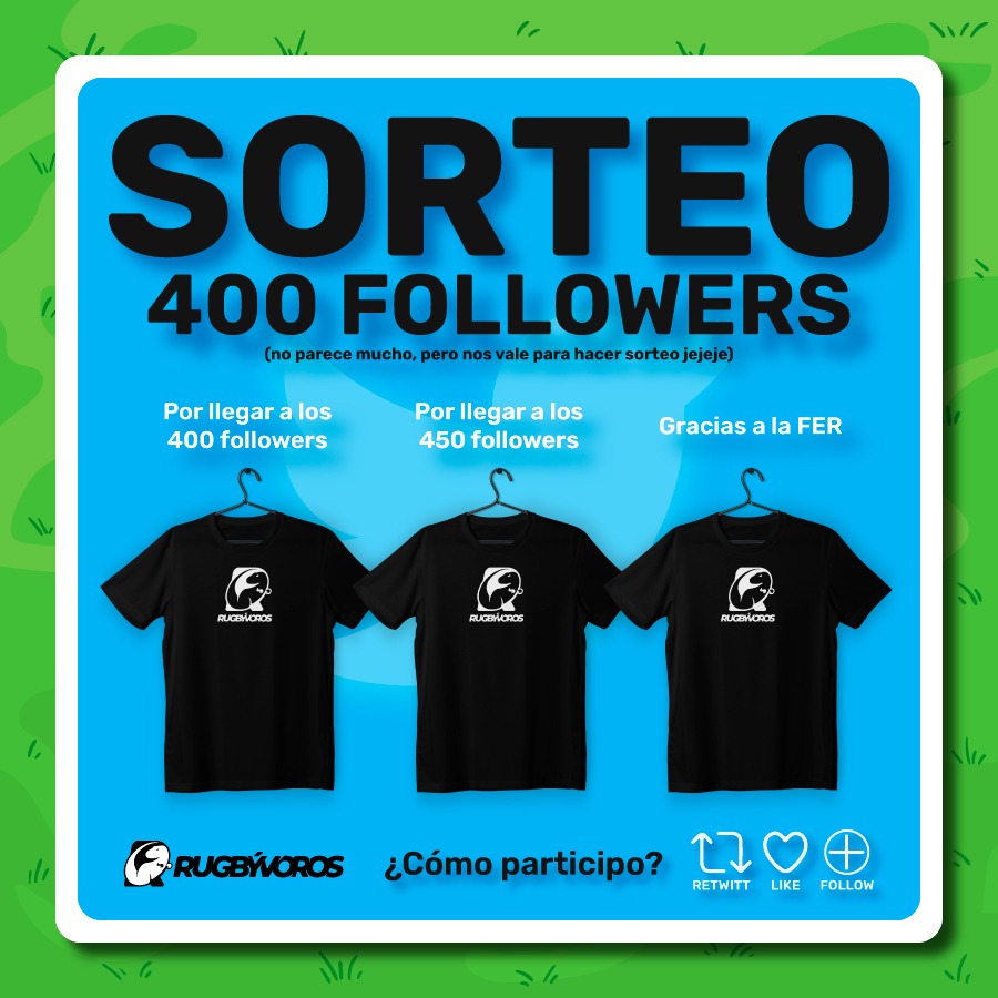 rugbyvoros's tweet photo. 🔸SORTEO🔸

¿Quieres ganar una de nuestras nuevas camisetas?

1. Haz RT 🔁
2. Da MG 💚
3. Y déjate un FOLLOW 📲

📆 Finaliza el 1 de mayo a las 12 a.m
(El día 2 anunciaremos a los tres ganadores)

¡Gracias a todos y todas!
Muchísima suerte 🍀
#SacaTuLadoRugbier https://t.co/JBHLMFSRnQ