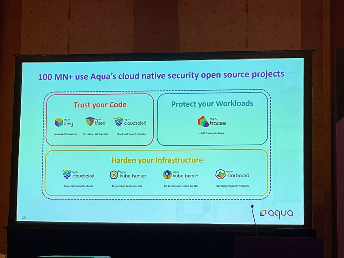 Lazy2Hack's tweet photo. Understanding the Cloud Native Attack Threat Landscape - Benjy Portnoy using relatable and digestible points to present concepts. @AquaSecTeam 

#SCS #SmartCybersecuritySummit #SCSSG2022 #DevsecOps https://t.co/SKjEA8iESY