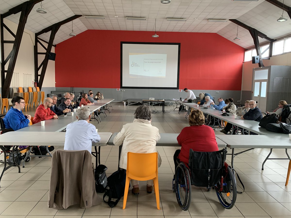 Aujourd’hui, on évalue le projet #associatif <a href="/apfhandicap/">APF France handicap</a> « Pouvoir d’agir, pouvoir choisir » en région Hauts de France en présence d’une trentaine d’acteurs de notre association à <a href="/AmiensMetropole/">Amiens Métropole - Ville d’Amiens</a> !