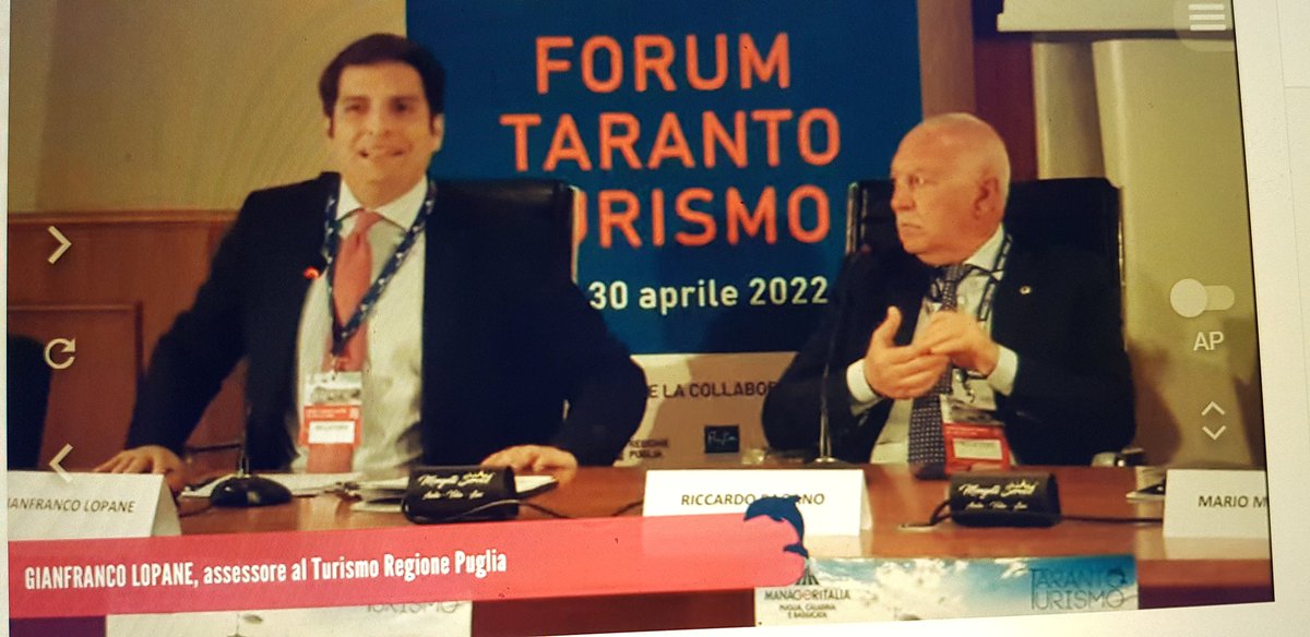 manageritalia's tweet photo. #ForumTarantoTurismo Gianfranco Lopane: "Il #turismo è un tema trasversale su cui la #Puglia vuole investire, anche attraverso la creazione e la promozione di nuovi ruoli professionali, come il #DestinationManager. https://t.co/fZ7WyPvOZs