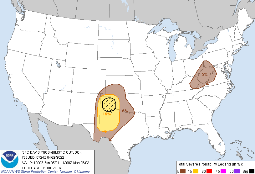 LimWeather's tweet photo. D3: #SlightRisk in N and W #Texas, W #Oklahoma and E #NewMexico. Categorical risk is centred on the #TexasPanhandle. #TXwx #OKwx #NMwx #NWSSPC #Severewx #Tornado #Hail #Wind https://t.co/VABpm9jtNU