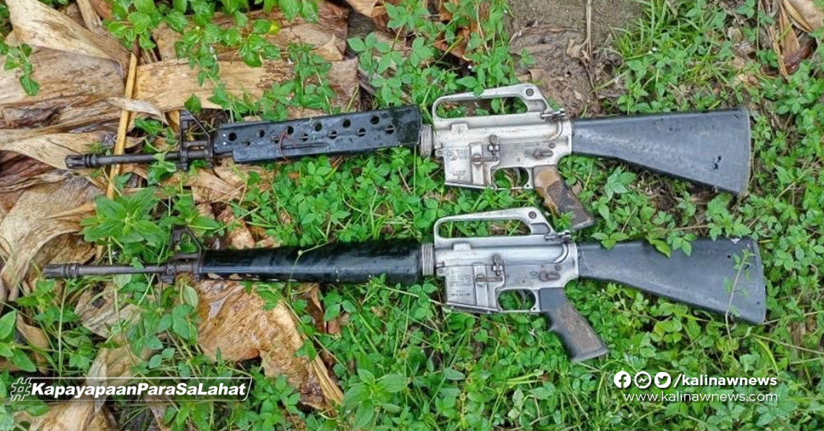 Four NPA members surrendered, two high powered firearms captured in Davao de Oro

701 kagitingan brigade 
66th infantry kabalikat battalion  
Full Story: bit.ly/3712drC 

#KapayapaanParaSaLahat
#PhilArmy
#ARMY125
#ParaSaBayan