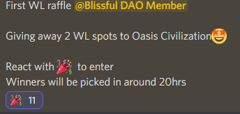 Tell me what other DAOs has this good odds of winning WL, I'll wait...🐂🤷‍♂️