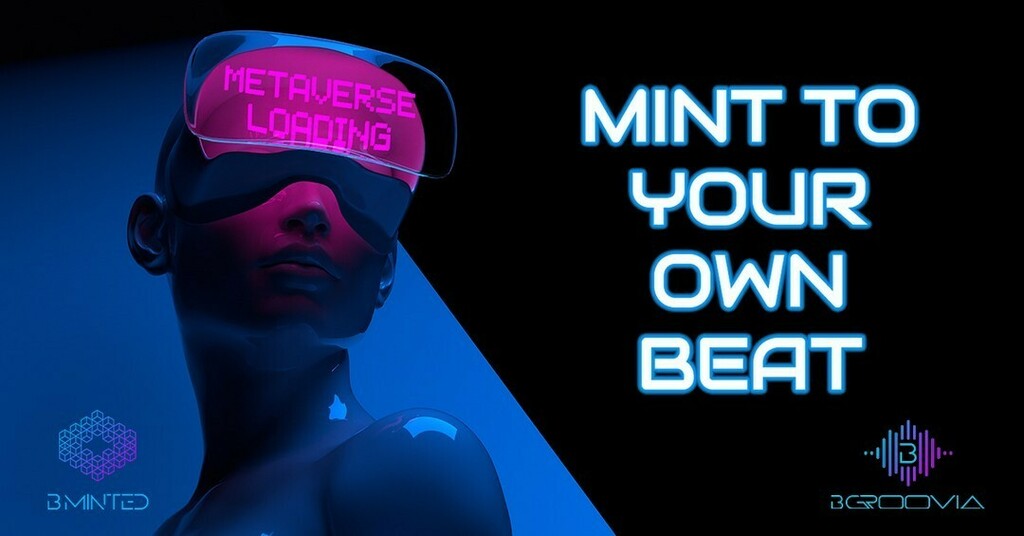 BMintedNFT's tweet photo. MINT TO YOUR OWN BEAT
We love music and the artists who make it. But we’re not down with them not getting paid. See how B Minted and B Groovia is putting the power back where it belongs. White paper on deck at https://t.co/RsrqmAQerE https://t.co/xzhLFDKnyZ https://t.co/iJKXHOCLyc