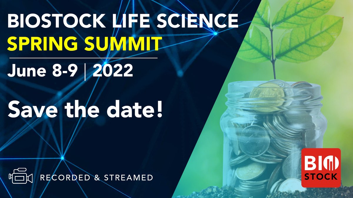 BioStock_SWE's tweet photo. Välkommen till årets upplaga av BioStock Life Science Spring Summit 8-9 juni, med bolagspresentationer och expertkommentarer.
Vi ses 8-9 juni !
Håll dig uppdaterad via https://t.co/fn23yhCdM4
#BioStockSwe #BioStockSummit #lifescience https://t.co/tkOVlzk8xa