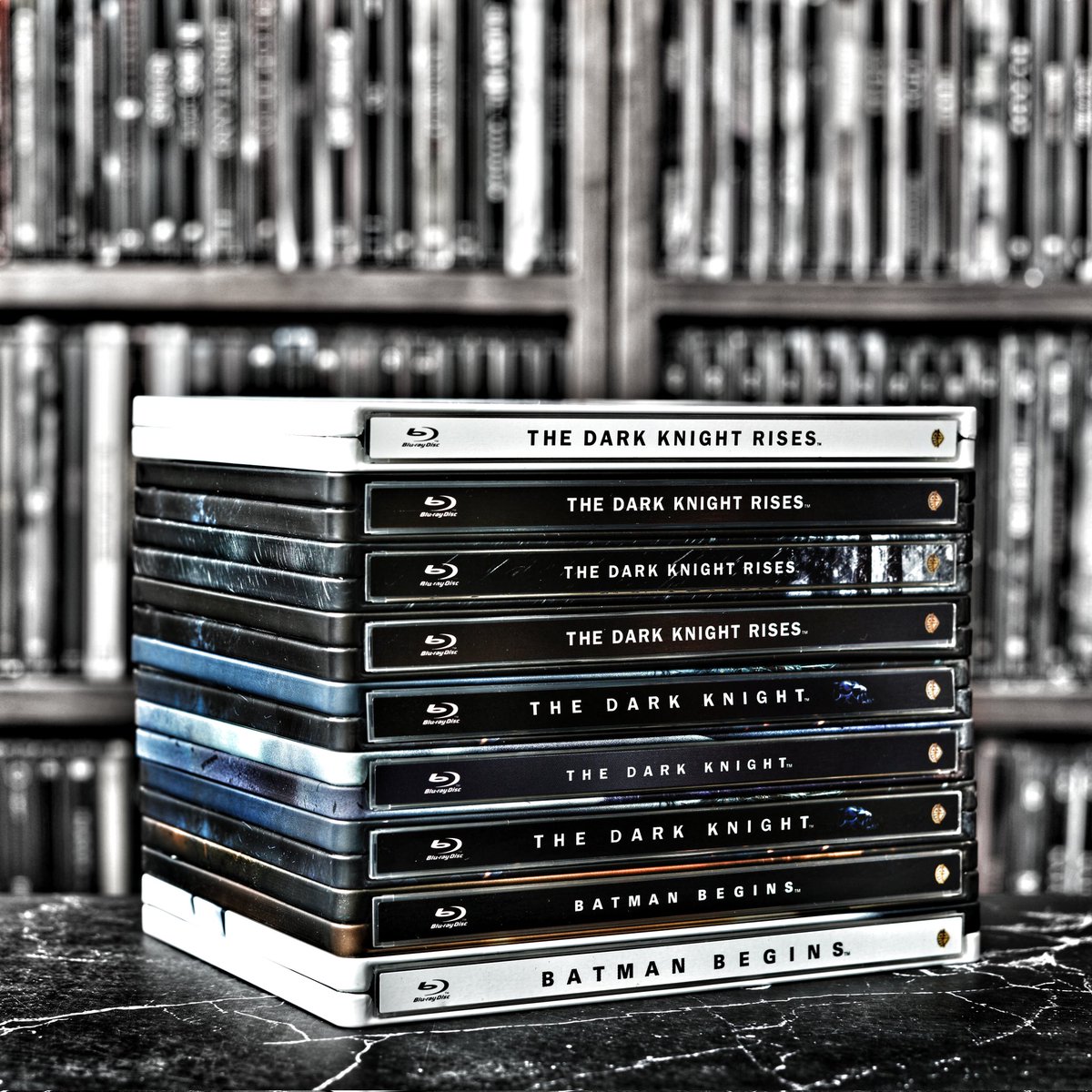 thesteelbookguy's tweet photo. The Batman Stack
Which Batman Movie has been your favourite so far?
#thebatman #thedarkknight #batman #brucewayne #thedarkknighttrilogy #dc #steelbook #steelbooks #bluraystack #batmanbegins #thedarkknightrises #blurayjunkie #christophernolan #moviebuff #dcmovie #thebat https://t.co/DlpirFMIlk