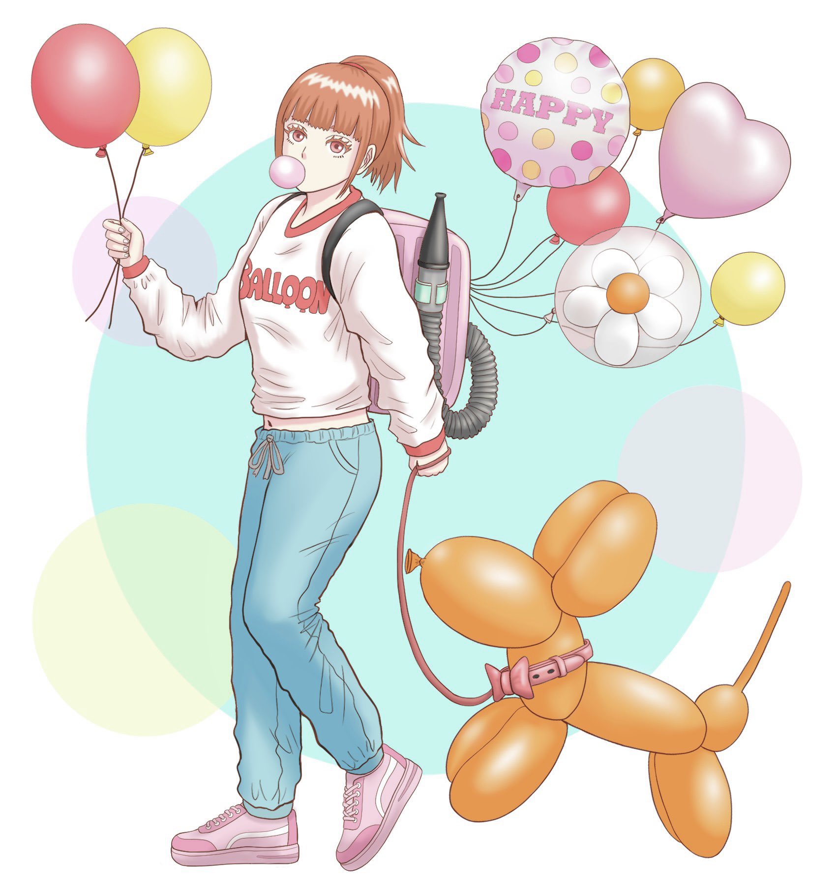 新海ニシティ 風船娘と愛犬バルーン なんやそれ イラスト デジタル Clipstudio 漫画 風船 バルーンアート チルガール 女の子イラスト ファッション イラスト好きな人と繋がりたい Artwork Drawing Illustration T Co Gmxq692ia1