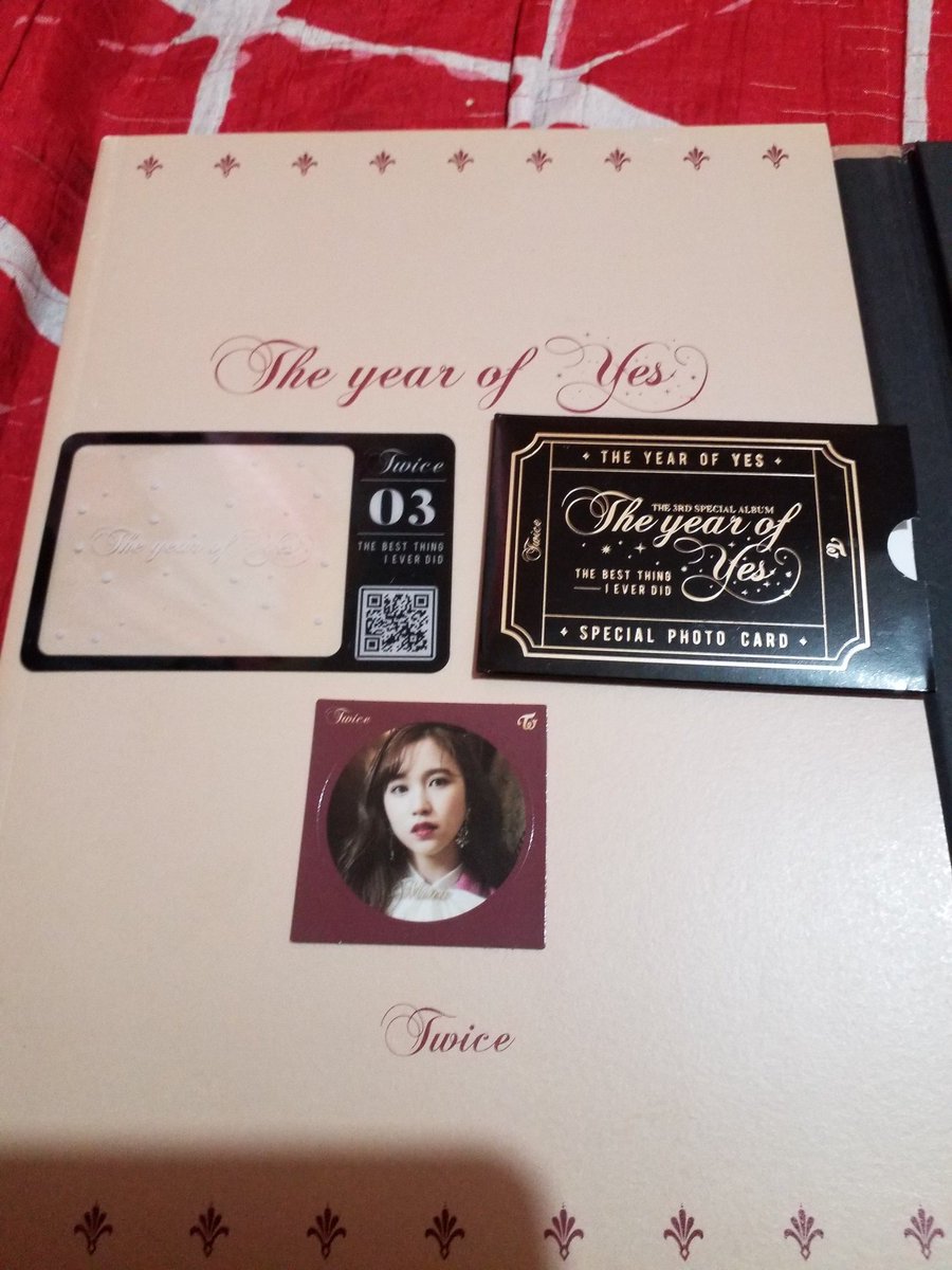 hinhinyerugh's tweet photo. WTS/LFB

TWICE UNSEALED ALBUMS

THE YEAR OF YES ver B
condition 8/10
OB+CD+PB+sticker+Dahyun TOL PC
320 php+15 pf
cd &amp; sticker: Mina or Jihyo

mop gcash
mod sco

dm for proof

🏷 Nayeon Jeongyeon Momo Sana Jihyo Mina Dahyun Chaeyoung Tzuyu wtb lfs #TWICE_4TH_WORLD_TOUR https://t.co/TKfl4WDudR