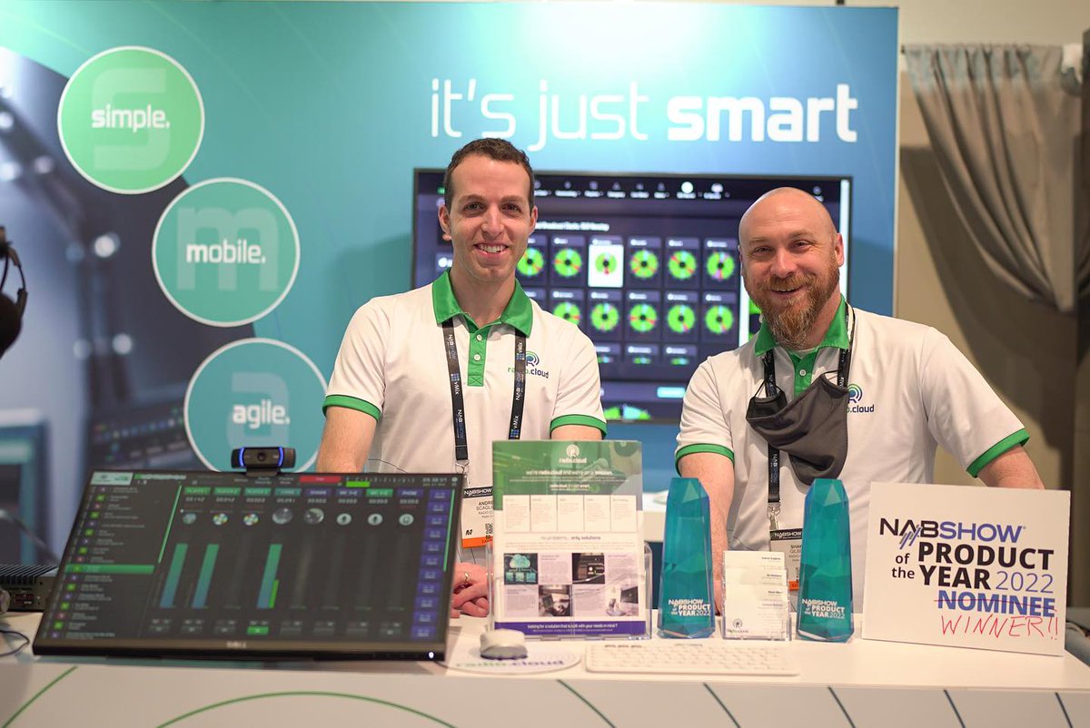 RadioCloud_'s tweet photo. Thanks to all for stopping by to see us at @NABShow 2022
#nabshow #nabshow2022 #radio #radiocloud #productoftheyear #radioautomation #broadcastingsolution https://t.co/Wq63H8Hhsr