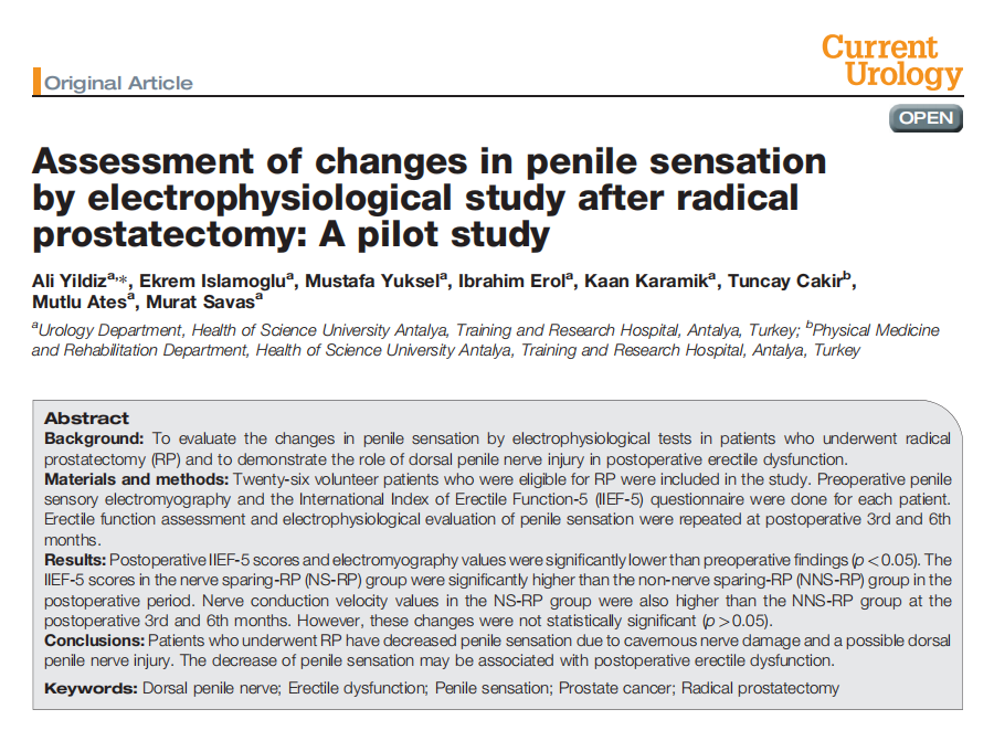 Current_Urology's tweet photo. #PopularArticle: Assessment of changes in penile sensation by electrophysiological study after radical prostatectomy: A pilot study https://t.co/t7k5AifoTJ https://t.co/qZoSmG2v3J
