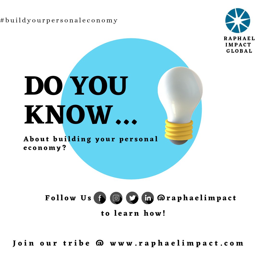 raphaelimpact's tweet photo. I have a question for you friends!!😁 Should we sit an watch our economies suffer all the time? The question up there is to start a conversation. Stay tuned and let's discover the how together.
Enjoy a beautiful day as you think about your personal economy.
#yourpersonaleconomy https://t.co/0ayslMnFSY